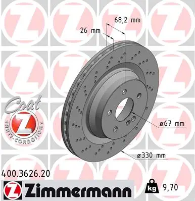 Brzdový kotouč ZIMMERMANN 400.3626.20