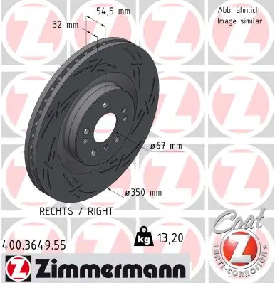 Brzdový kotouč ZIMMERMANN 400.3649.55