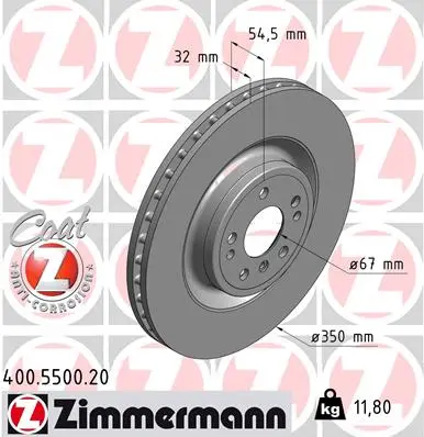 Brzdový kotouč ZIMMERMANN 400.5500.20
