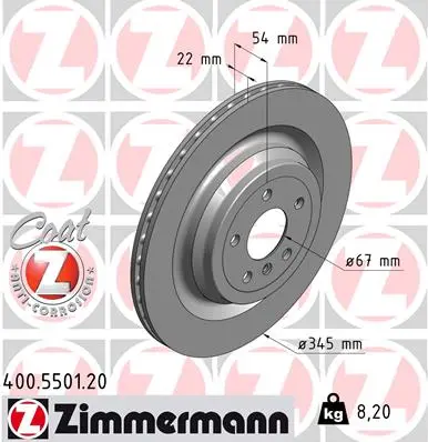 Brzdový kotouč ZIMMERMANN 400.5501.20