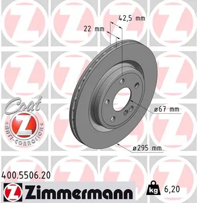 Brzdový kotouč ZIMMERMANN 400.5506.20