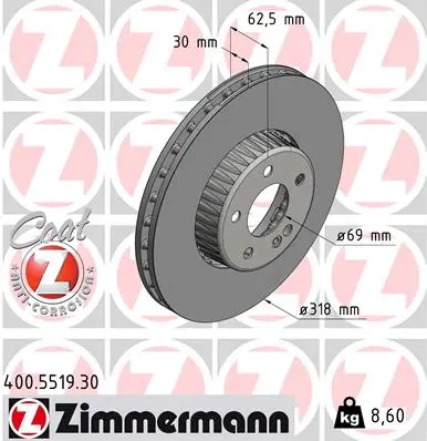Brzdový kotouč ZIMMERMANN 400.5519.30