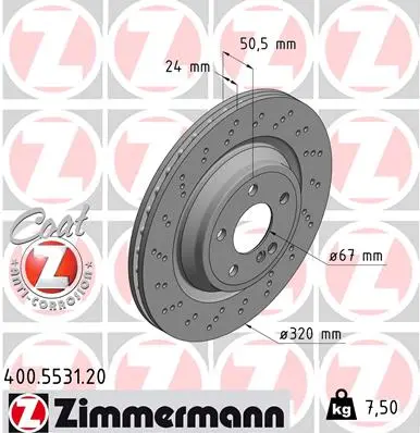 Brzdový kotouč ZIMMERMANN 400.5531.20