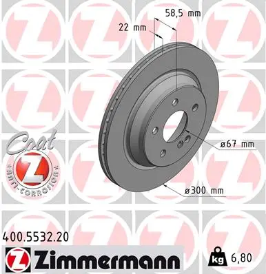 Brzdový kotouč ZIMMERMANN 400.5532.20