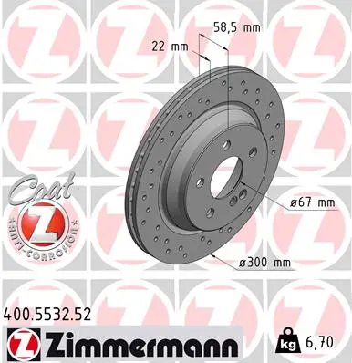 Brzdový kotouč ZIMMERMANN 400.5532.52
