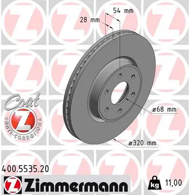 Brzdový kotouč ZIMMERMANN 400.5535.20
