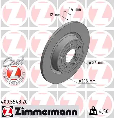 Brzdový kotouč ZIMMERMANN 400.5543.20