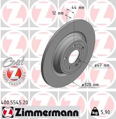 Brzdový kotouč ZIMMERMANN 400.5545.20