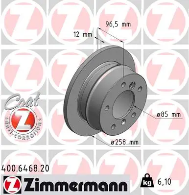Brzdový kotouč ZIMMERMANN 400.6468.20