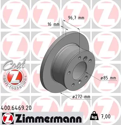 Brzdový kotouč ZIMMERMANN 400.6469.20