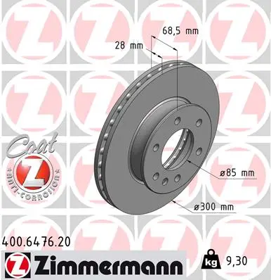 Brzdový kotouč ZIMMERMANN 400.6476.20