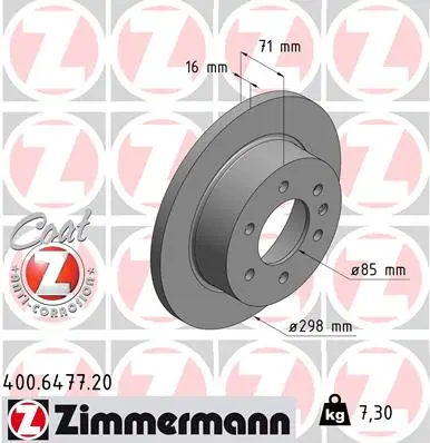 ZIMMERMANN Brzdový kotouč 400647720