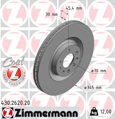 Brzdový kotouč ZIMMERMANN 430.2620.20