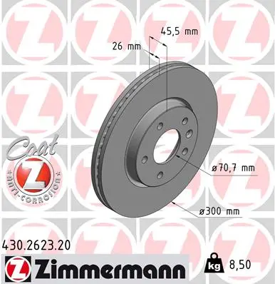 Brzdový kotouč ZIMMERMANN 430.2623.20