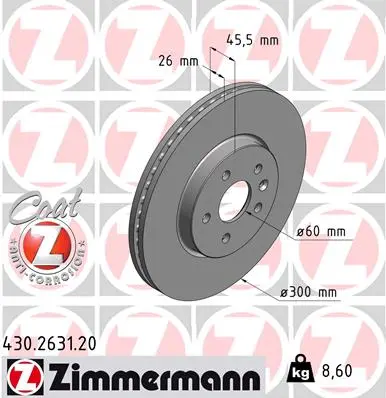 Brzdový kotouč ZIMMERMANN 430.2631.20