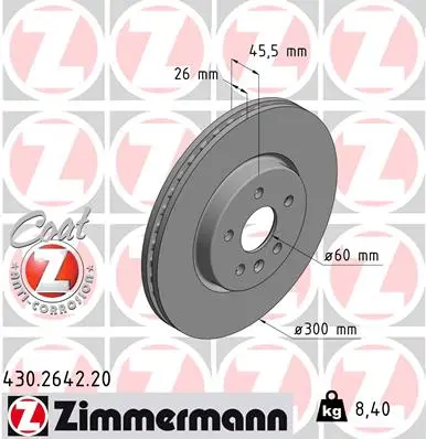 Brzdový kotouč ZIMMERMANN 430.2642.20
