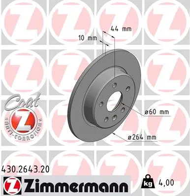 Brzdový kotouč ZIMMERMANN 430.2643.20