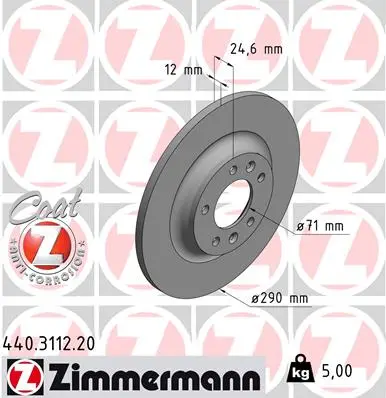 Brzdový kotouč ZIMMERMANN 440.3112.20