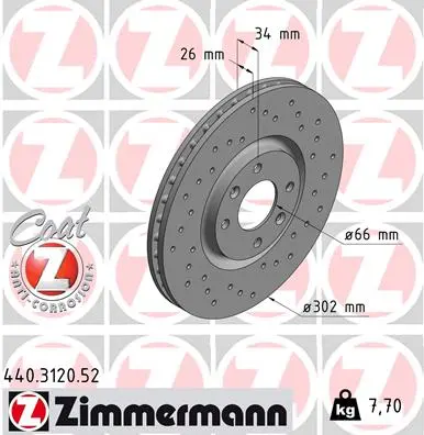 Brzdový kotouč ZIMMERMANN 440.3120.52