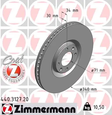 Brzdový kotouč ZIMMERMANN 440.3127.20
