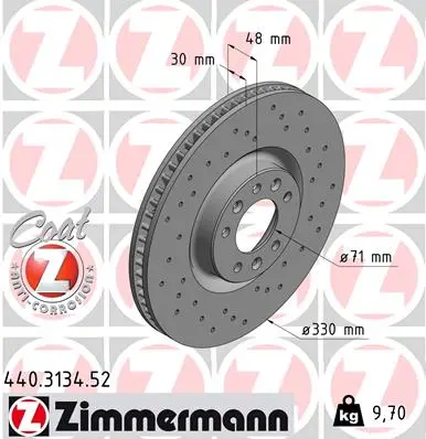Brzdový kotouč ZIMMERMANN 440.3134.52
