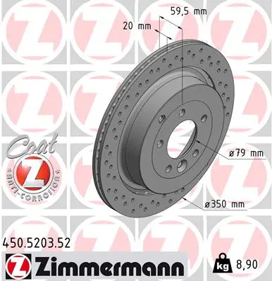 Brzdový kotouč ZIMMERMANN 450.5203.52