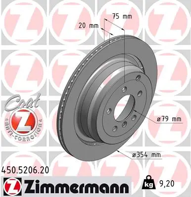 Brzdový kotouč ZIMMERMANN 450.5206.20
