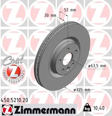 Brzdový kotouč ZIMMERMANN 450.5210.20