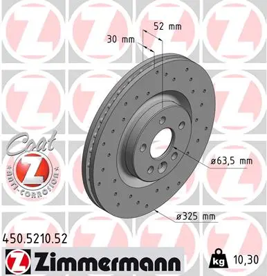 ZIMMERMANN Brzdový kotouč 450521052