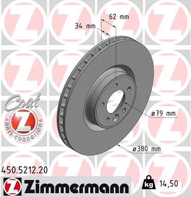 Brzdový kotouč ZIMMERMANN 450.5212.20