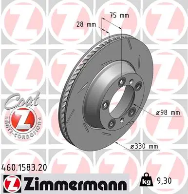 Brzdový kotouč ZIMMERMANN 460.1583.20