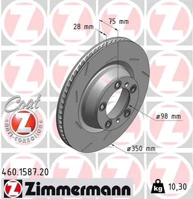 Brzdový kotouč ZIMMERMANN 460.1587.20