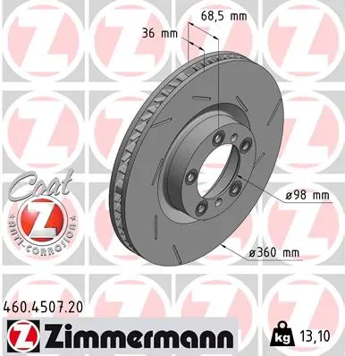 Brzdový kotouč ZIMMERMANN 460.4507.20