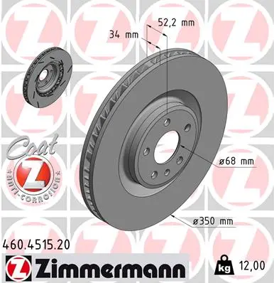Brzdový kotouč ZIMMERMANN 460.4515.20