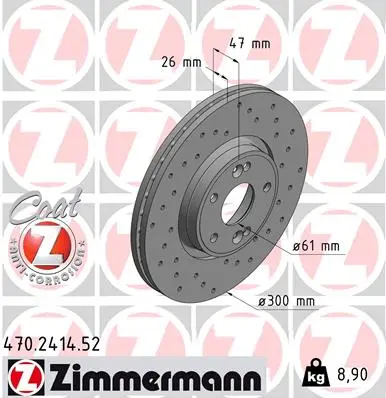 Brzdový kotouč ZIMMERMANN 470.2414.52