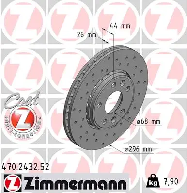 Brzdový kotouč ZIMMERMANN 470.2432.52