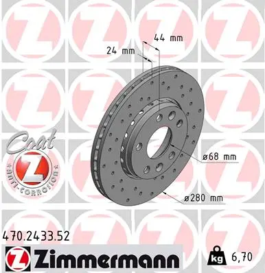 Brzdový kotouč ZIMMERMANN 470.2433.52