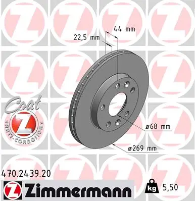 Brzdový kotouč ZIMMERMANN 470.2439.20
