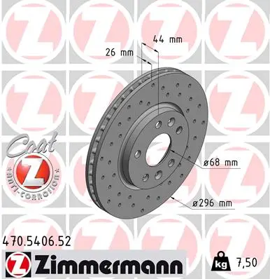 ZIMMERMANN Brzdový kotouč 470540652