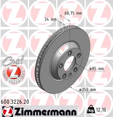Brzdový kotouč ZIMMERMANN 600.3226.20