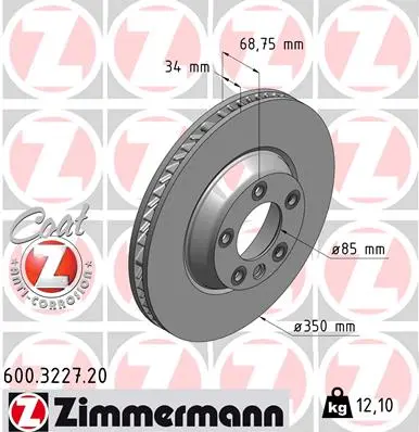 Brzdový kotouč ZIMMERMANN 600.3227.20