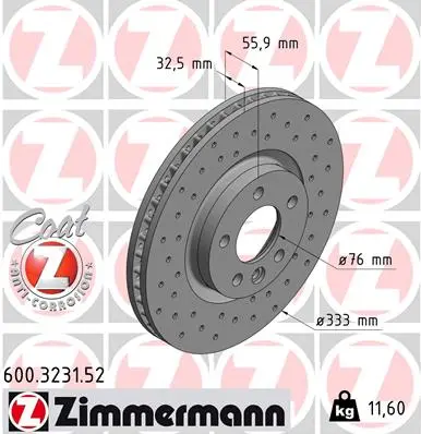Brzdový kotouč ZIMMERMANN 600.3231.52