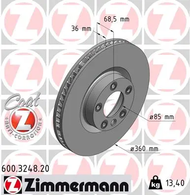 Brzdový kotouč ZIMMERMANN 600.3248.20