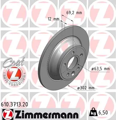 Brzdový kotouč ZIMMERMANN 610.3713.20