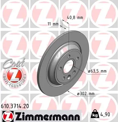 Brzdový kotouč ZIMMERMANN 610.3714.20