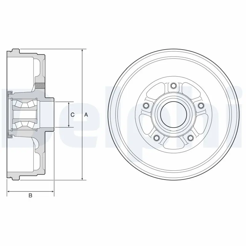 DELPHI Brzdový buben BFR611