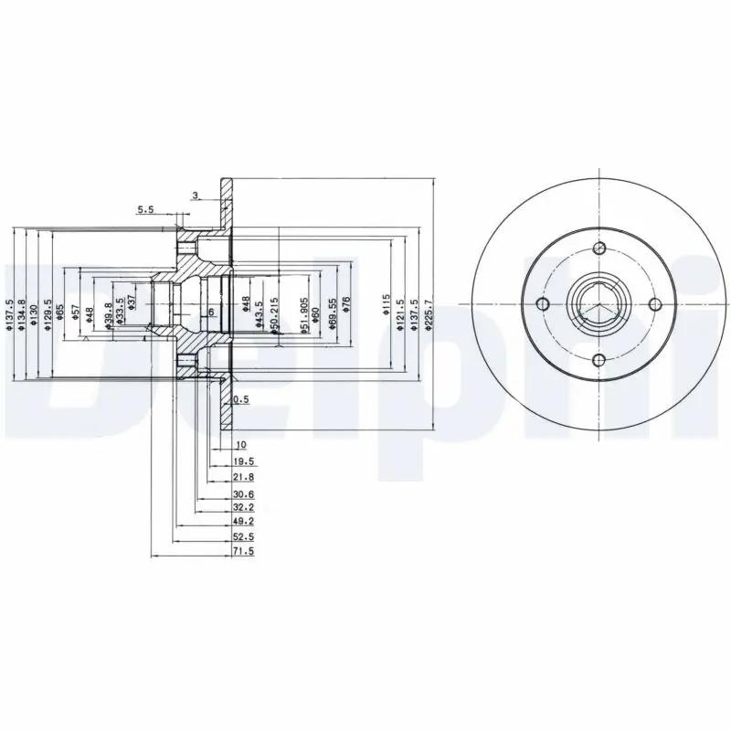 Brzdový kotouč DELPHI BG2389