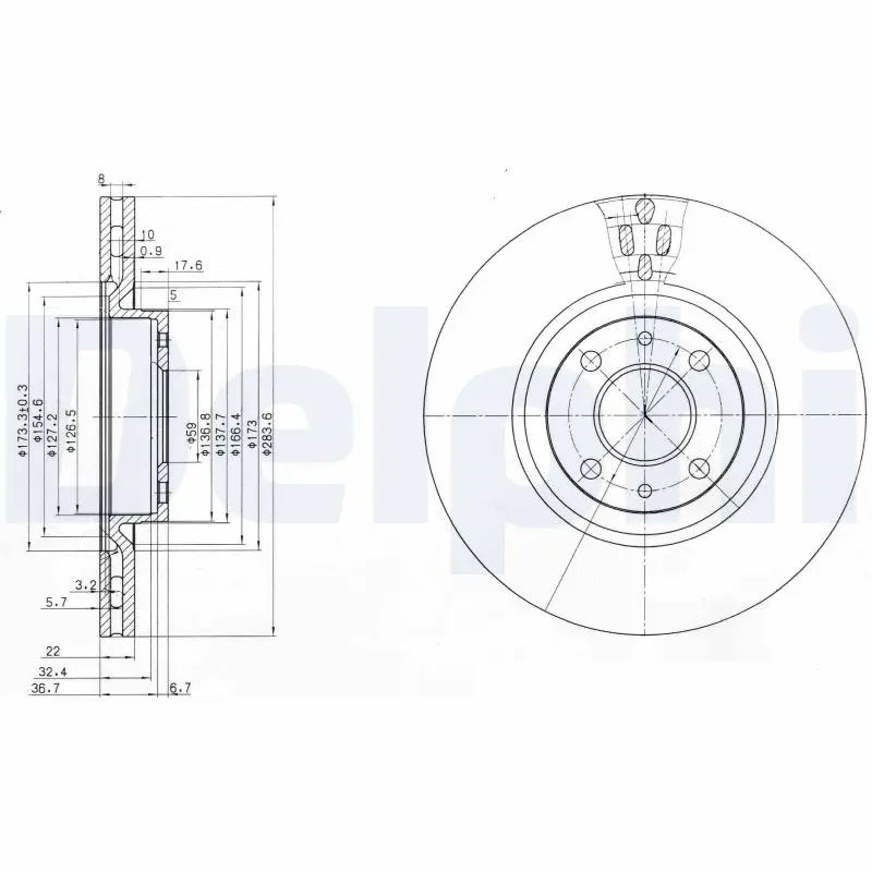 Brzdový kotouč DELPHI BG2407