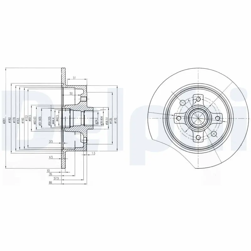 Brzdový kotouč DELPHI BG2571