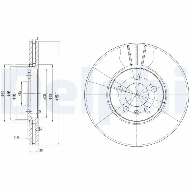 Brzdový kotouč DELPHI BG2729